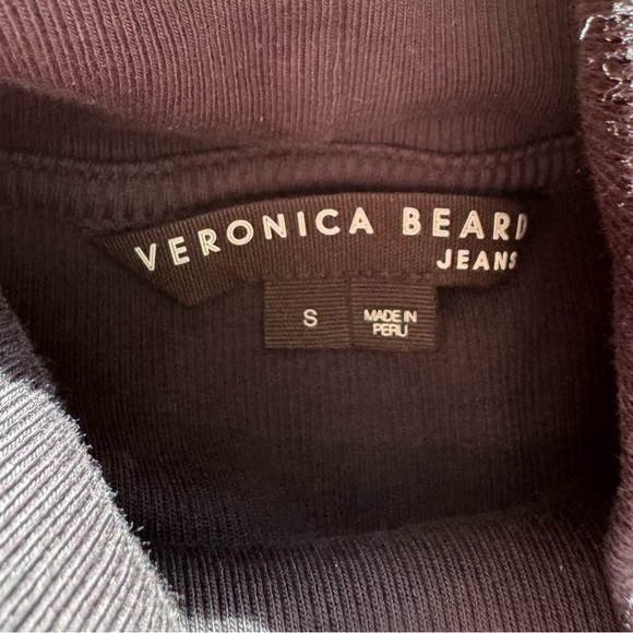 Veronica Beard Jeans Freida Ruffle Turtleneck Top in Navy - Picture 6 of 9